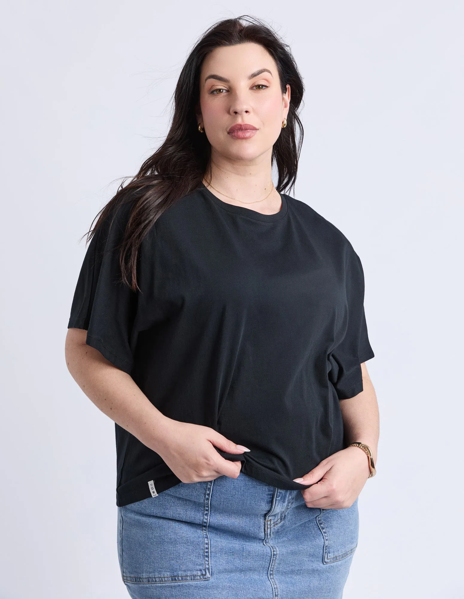 Luna Tee Black sold by Elm Lifestyle