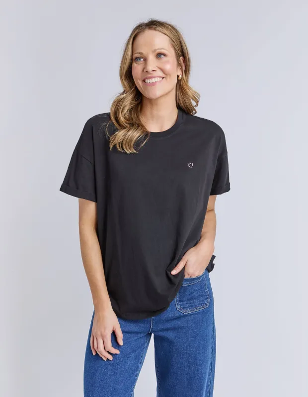 Halli S/S Tee Black sold by Elm Lifestyle