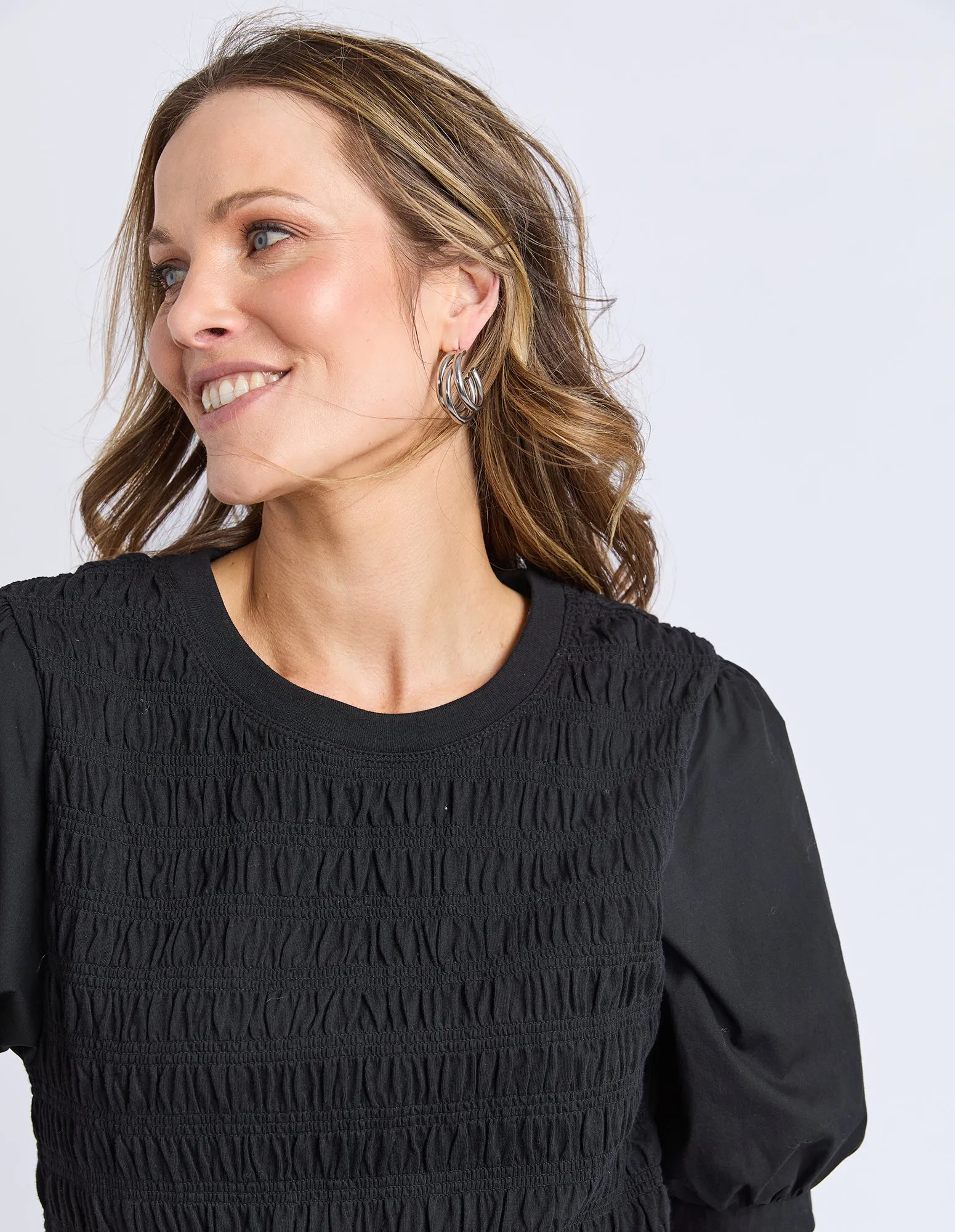 Abby Shirred Top Black sold by Elm Lifestyle product image thumbnail 5