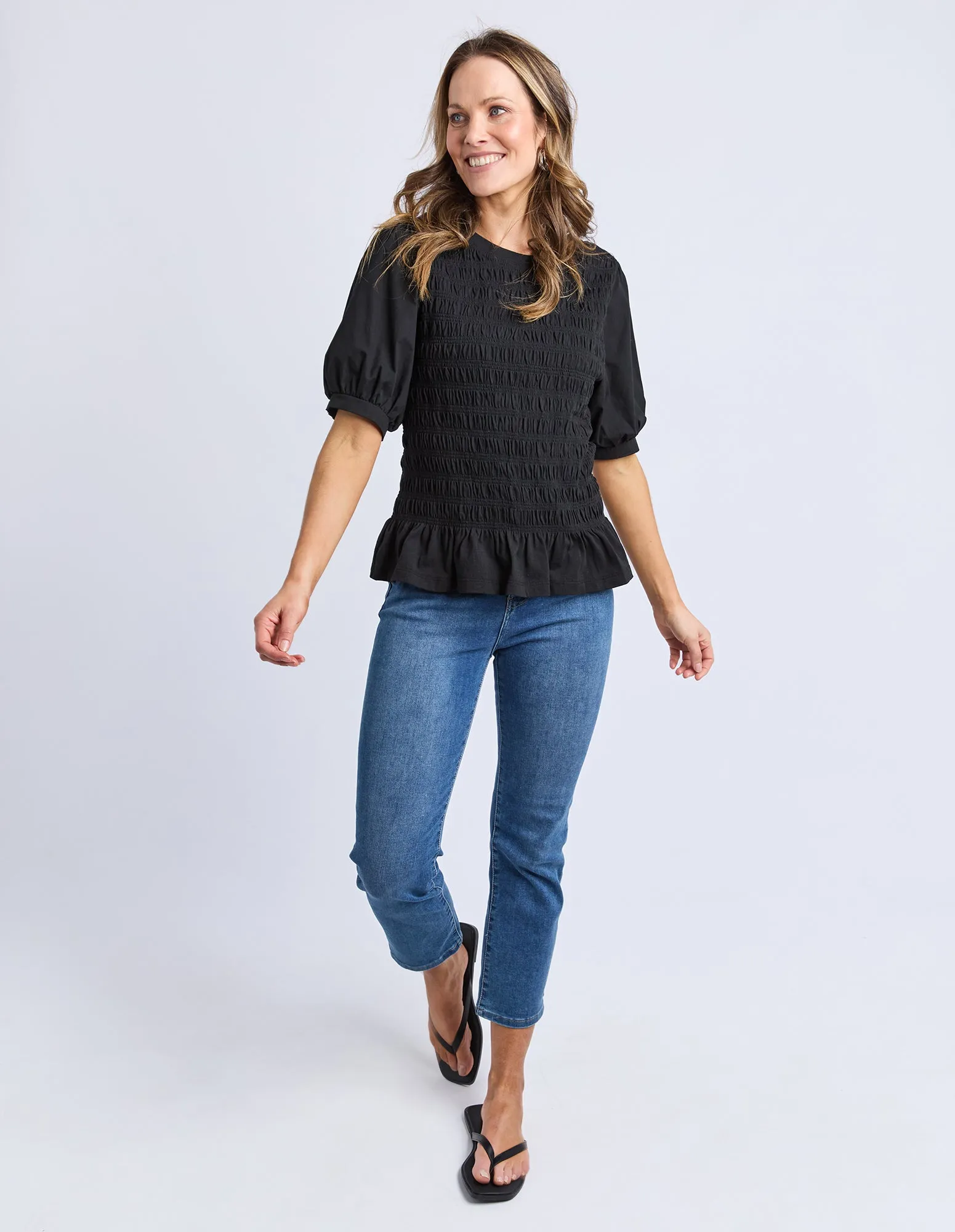 Abby Shirred Top Black sold by Elm Lifestyle product image thumbnail 2