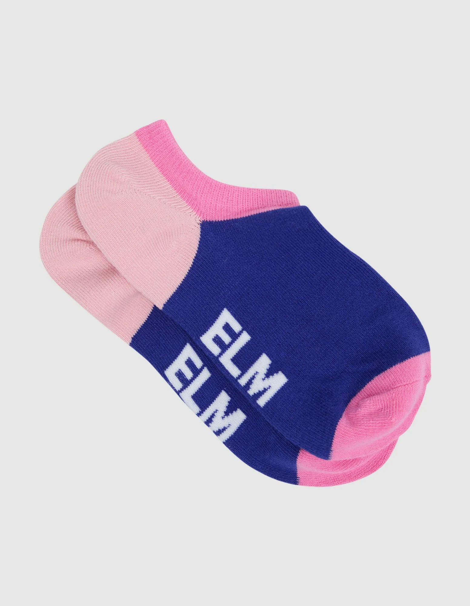 Two Pack No Show Socks Ribbon Col Block Pink/Strip sold by Elm Lifestyle product image thumbnail 3