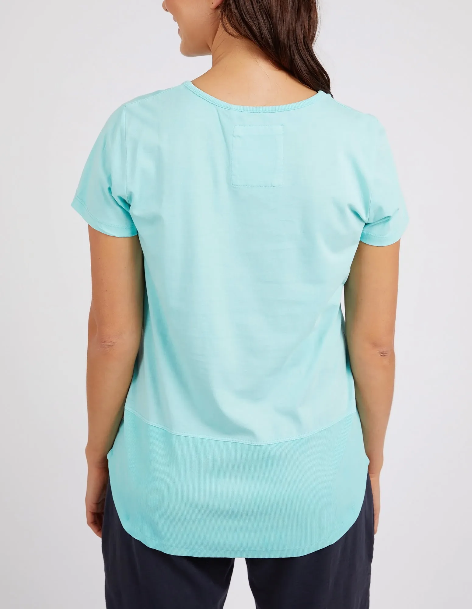 Rib Short Sleeve Tee Tonic Blue sold by Elm Lifestyle product image thumbnail 3