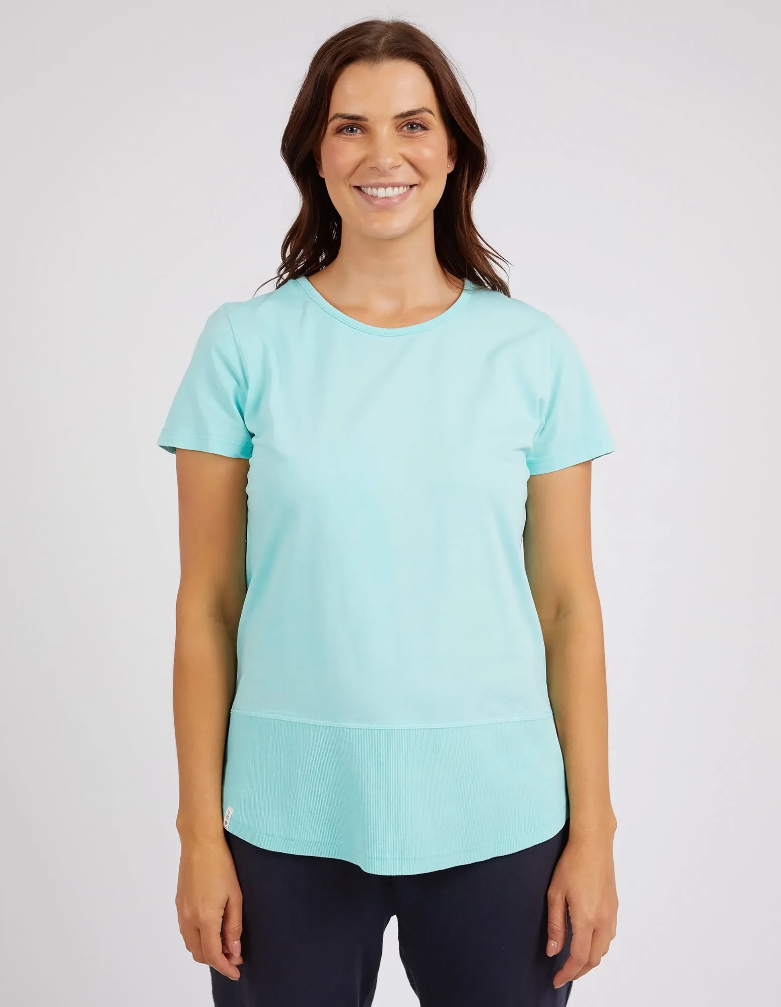 Rib Short Sleeve Tee Tonic Blue sold by Elm Lifestyle