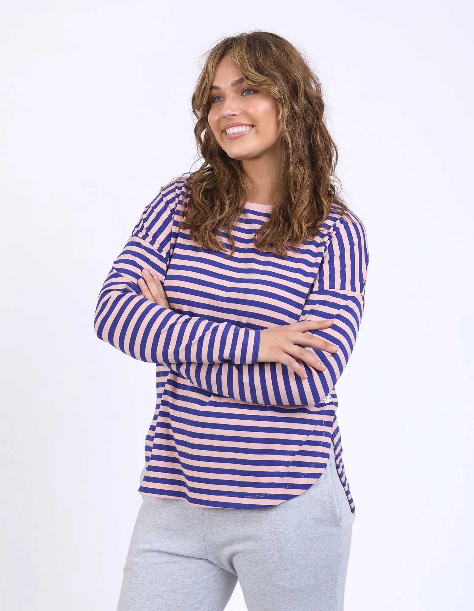 Lauren Long Sleeve Tee Deep Blue Striped sold by Elm Lifestyle product image thumbnail 4