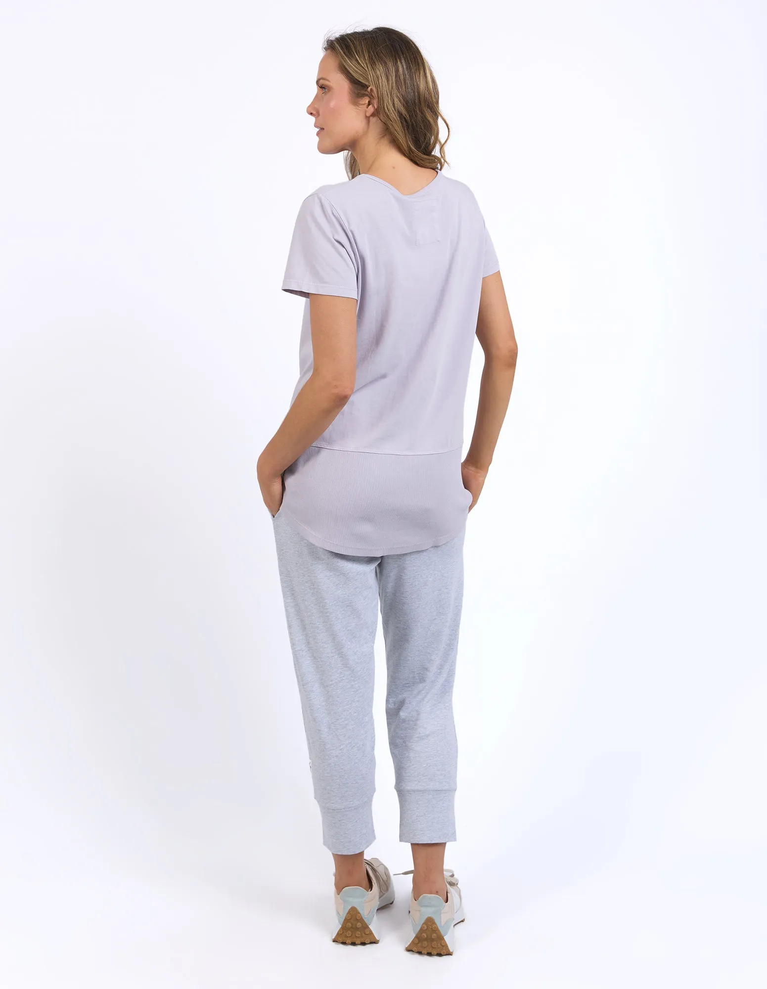Rib Short Sleeve Tee Dusty Lilac sold by Elm Lifestyle product image thumbnail 3
