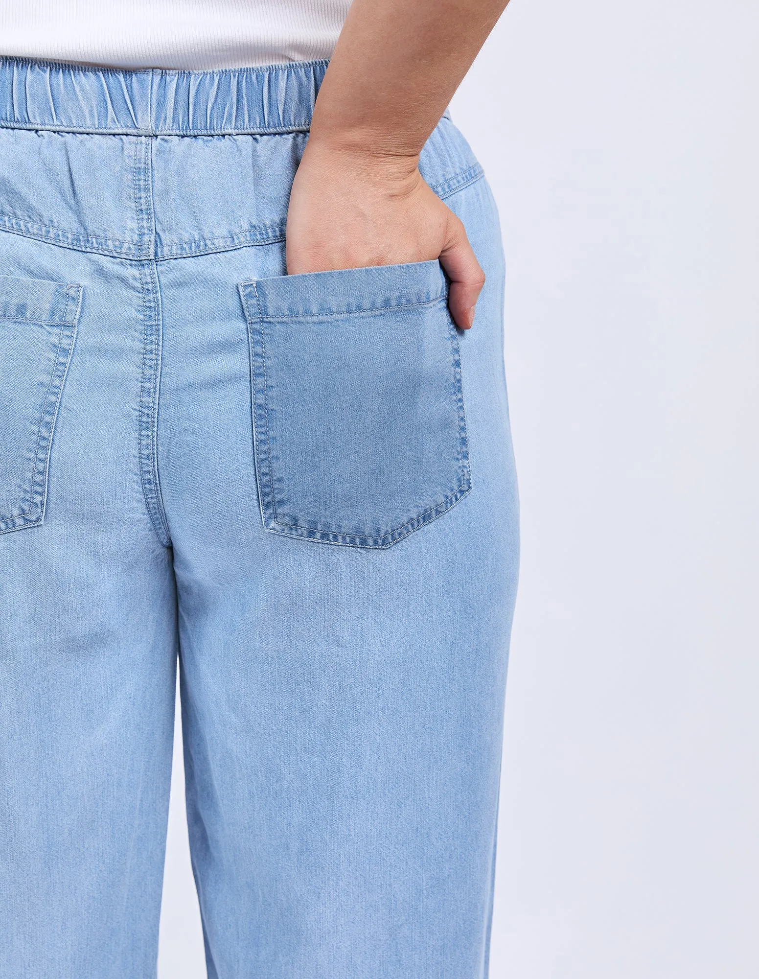 Payton Chambray Pant Mid Blue Wash sold by Elm Lifestyle product image thumbnail 5