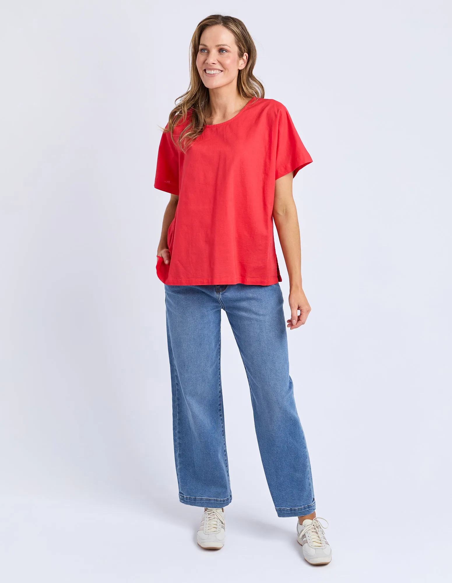 Curtis Woven Short Sleeve Tee Cayenne sold by Elm Lifestyle product image thumbnail 2