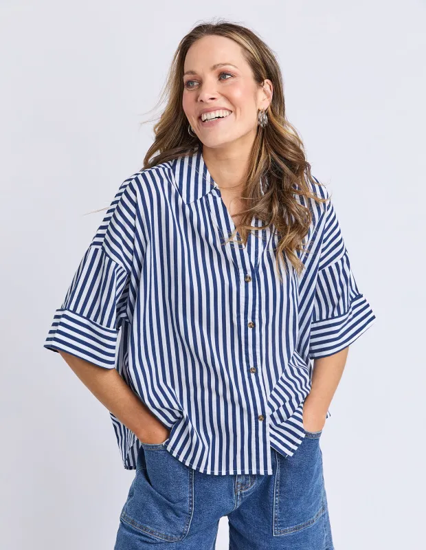Striped Holiday Shirt Ocean made by Elm Lifestyle