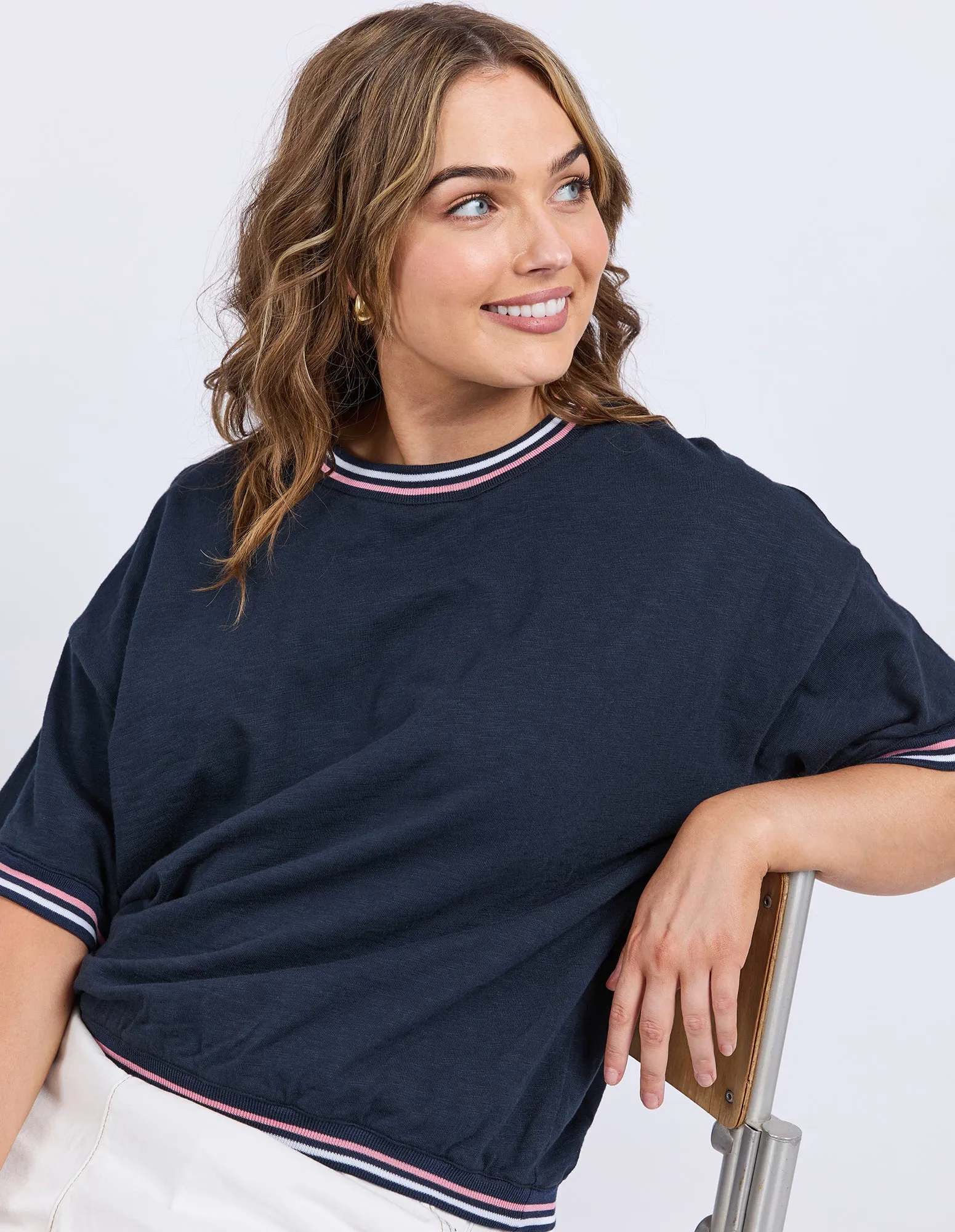 Faye Short Sleeve Sweat Dark Sapphire sold by Elm Lifestyle product image thumbnail 5