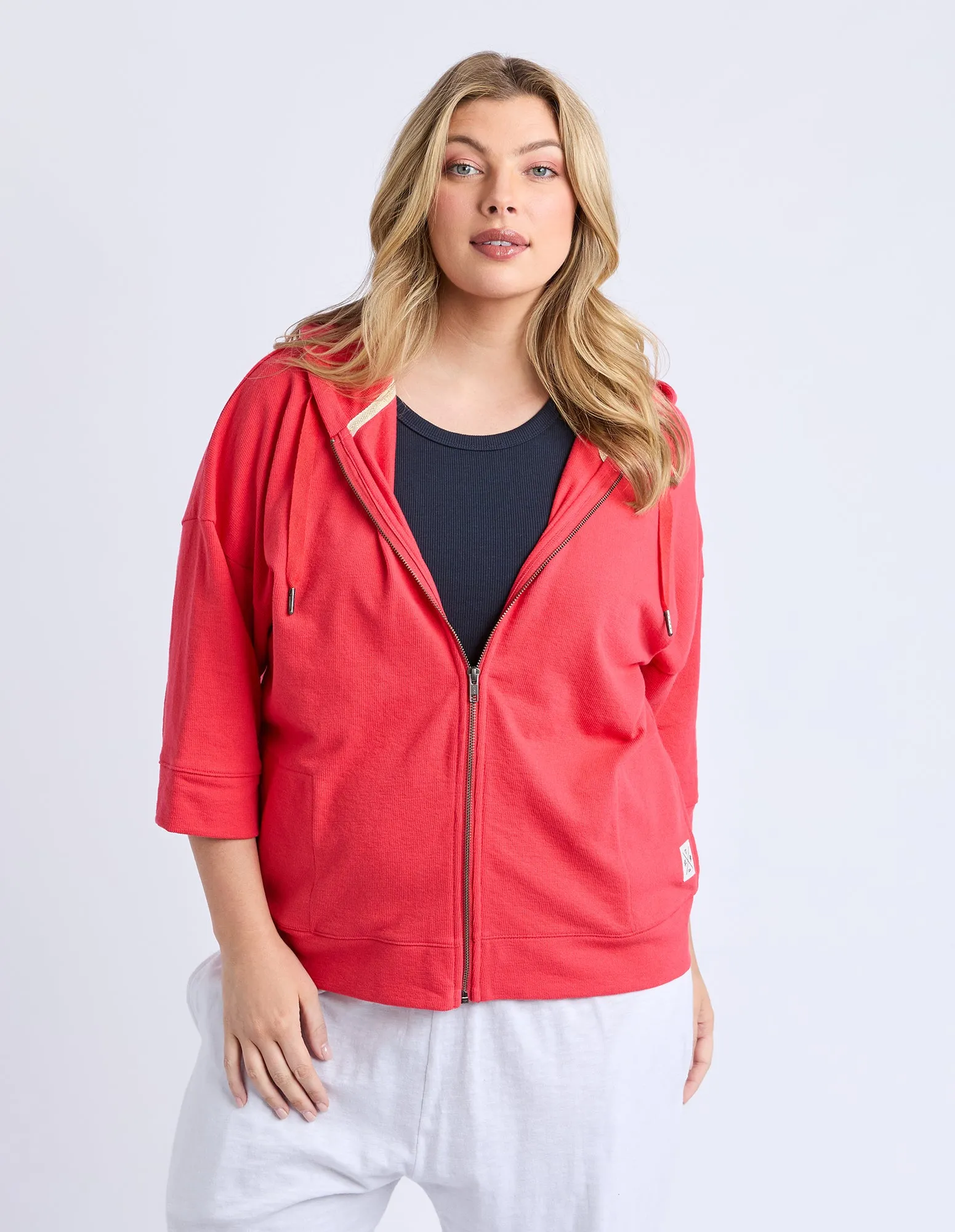 Beachy Zip Hoodie Cayenne sold by Elm Lifestyle