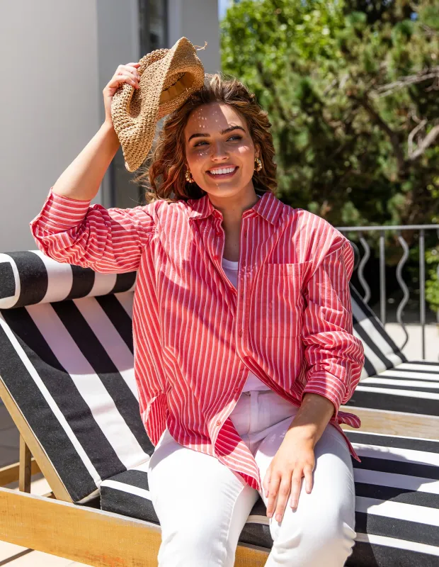 Frankie Striped Shirt Caynene Stripe sold by Elm Lifestyle