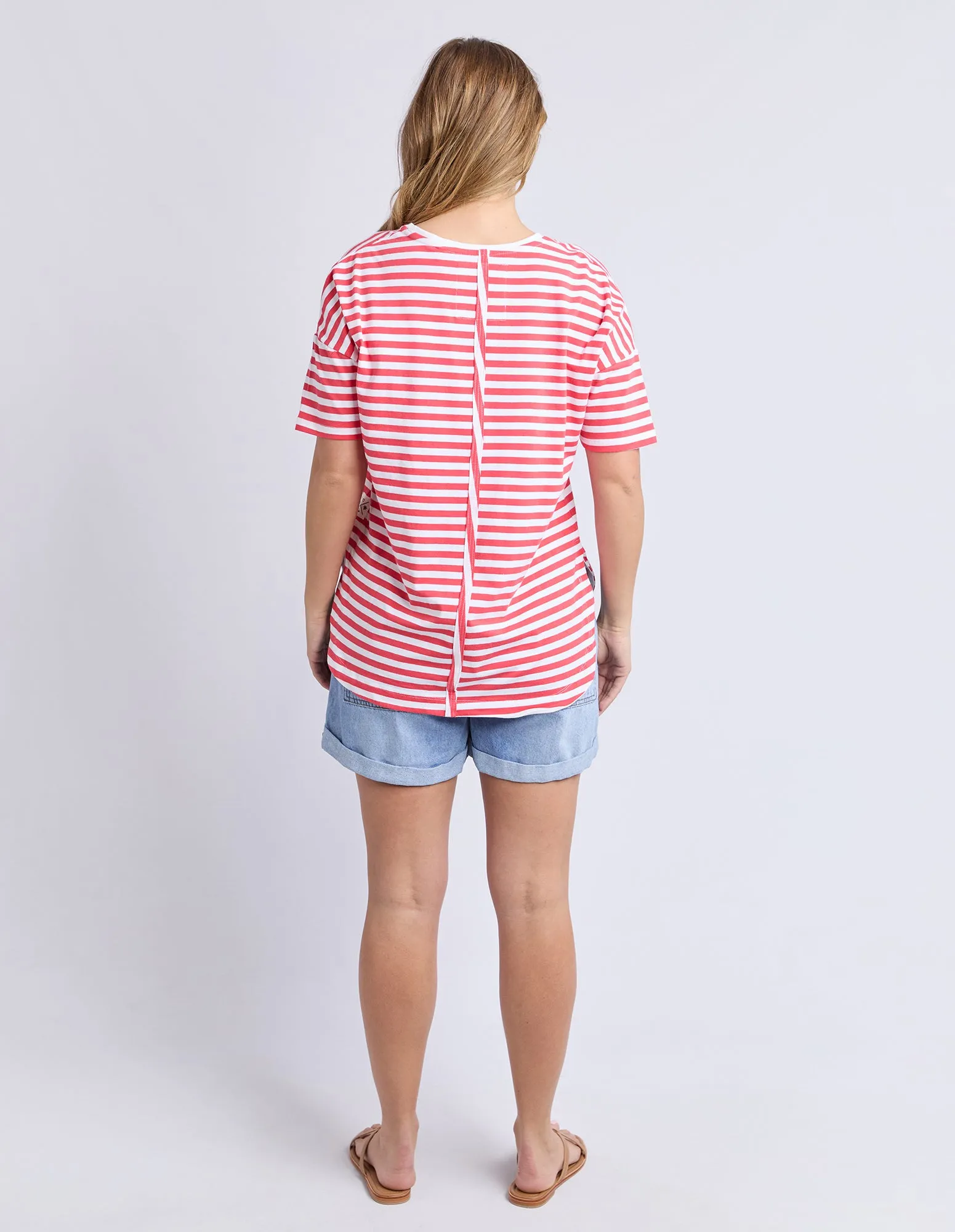 Lauren S/S Tee - Stripe Cayenne sold by Elm Lifestyle product image thumbnail 3