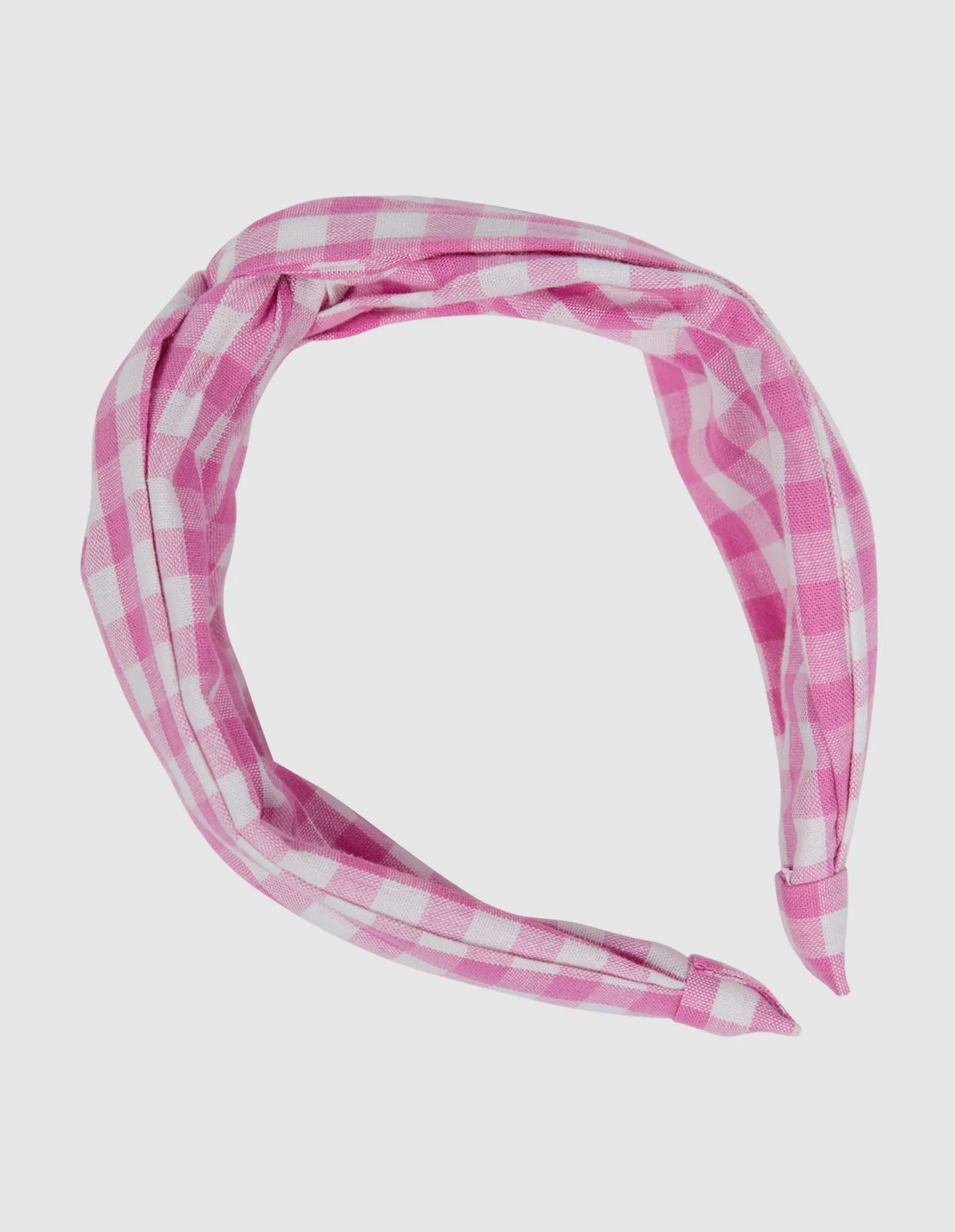Gingham Headband Bubblegum Pink sold by Elm Lifestyle