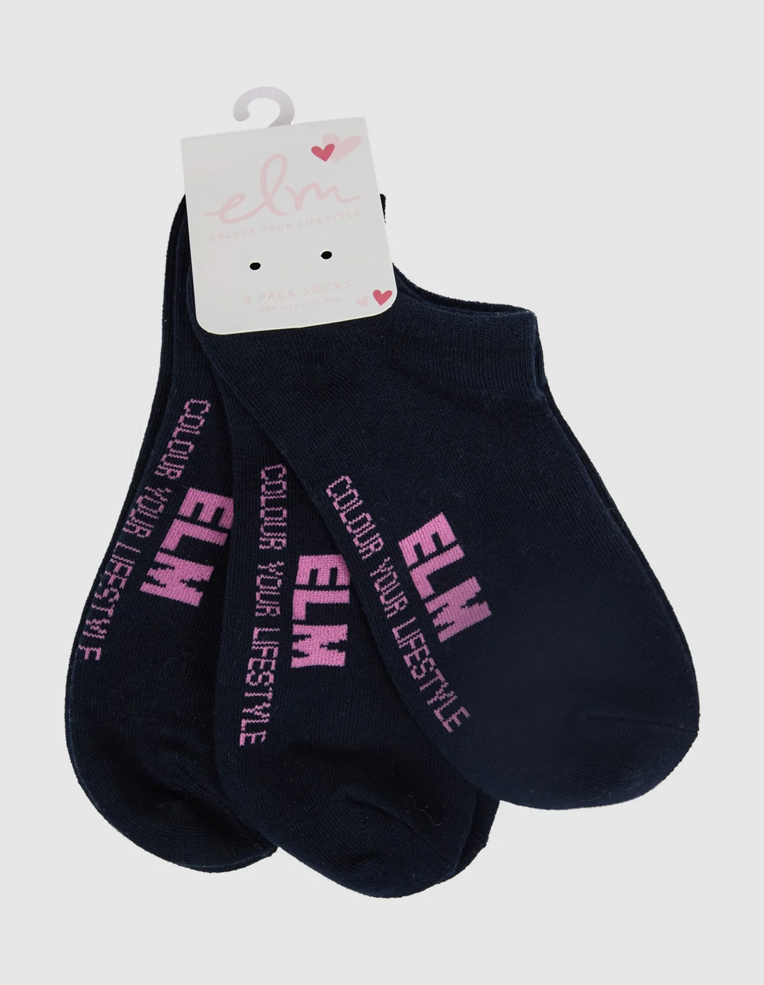 No Show Socks 3pk Navy sold by Elm Lifestyle