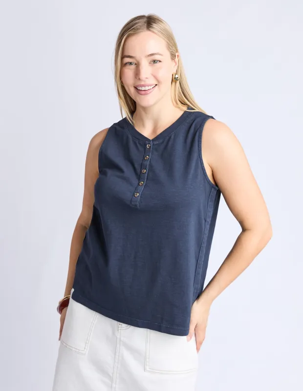 Elysian Tank Navy sold by Elm Lifestyle