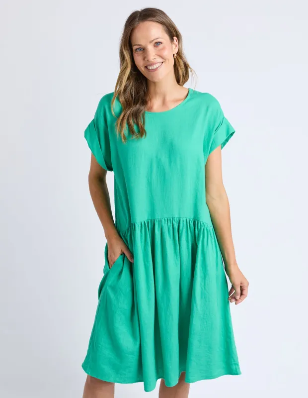 Sunset Hour Solid Dress Gumdrop Green sold by Elm Lifestyle