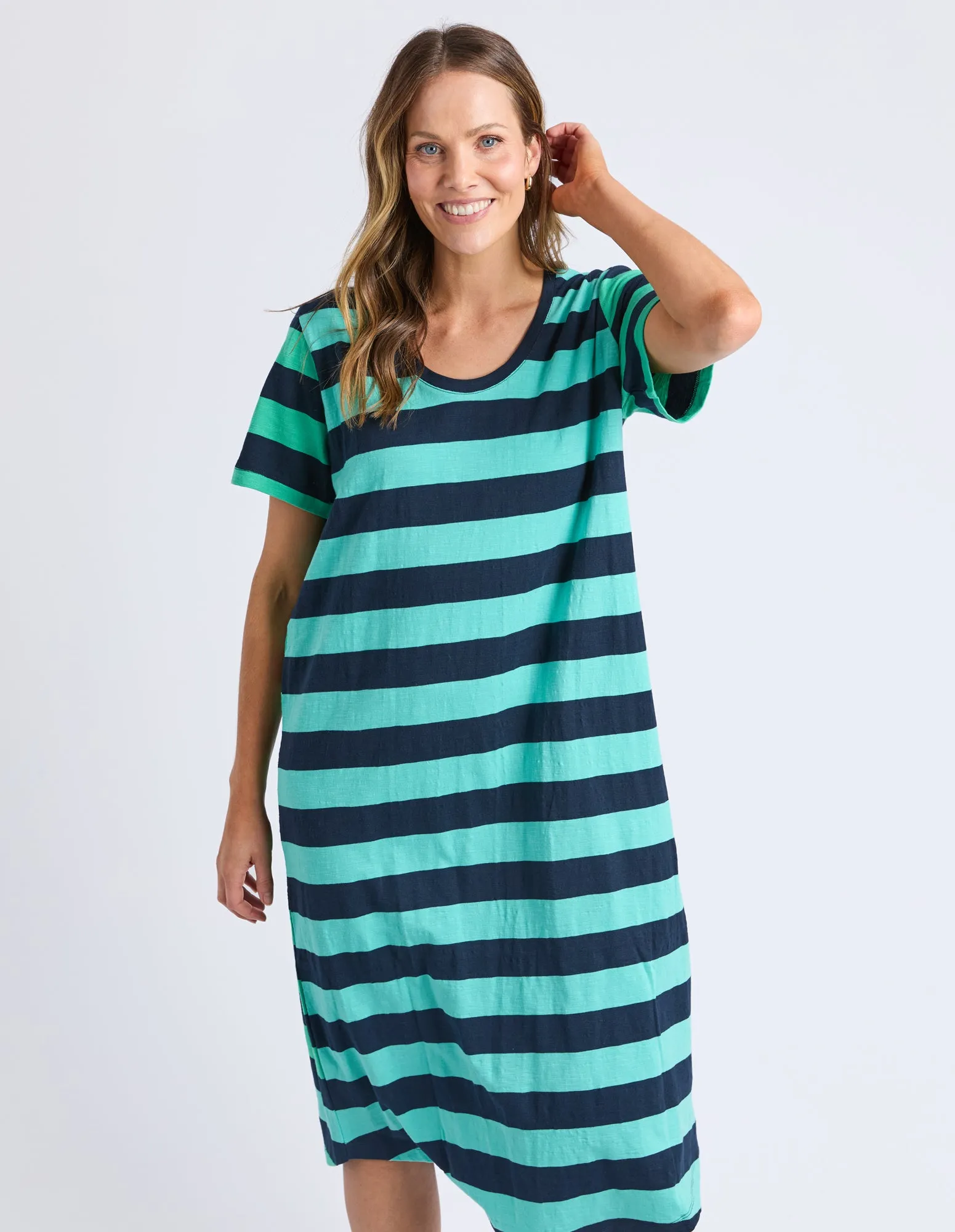 Mercury Stripe Dress Blue And Green Str sold by Elm Lifestyle