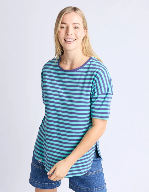 Lauren Tee -  Blue Stripe sold by Elm Lifestyle