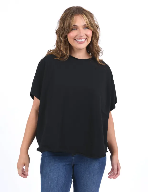 Gab Short Sleeve Sweat Black sold by Elm Lifestyle