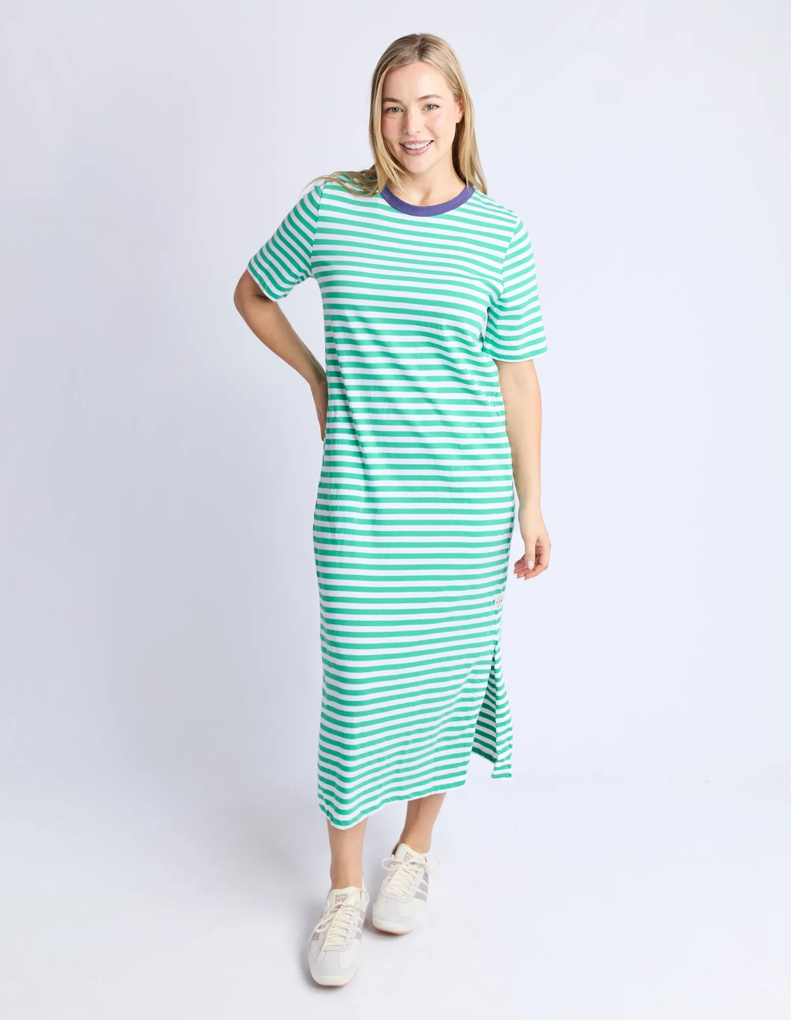 Merry Tee Dress Green/White Stripe sold by Elm Lifestyle product image thumbnail 2