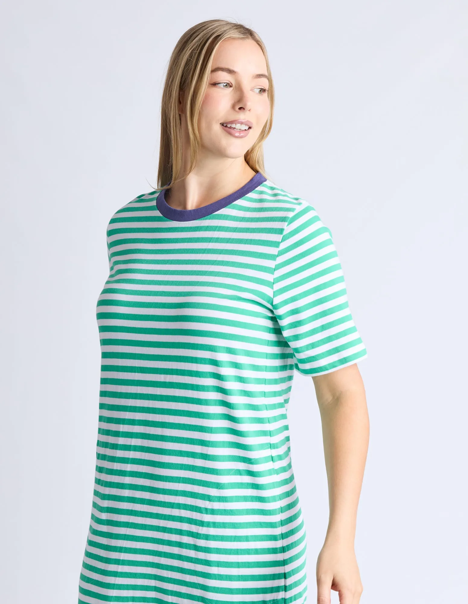 Merry Tee Dress Green/White Stripe sold by Elm Lifestyle product image thumbnail 4