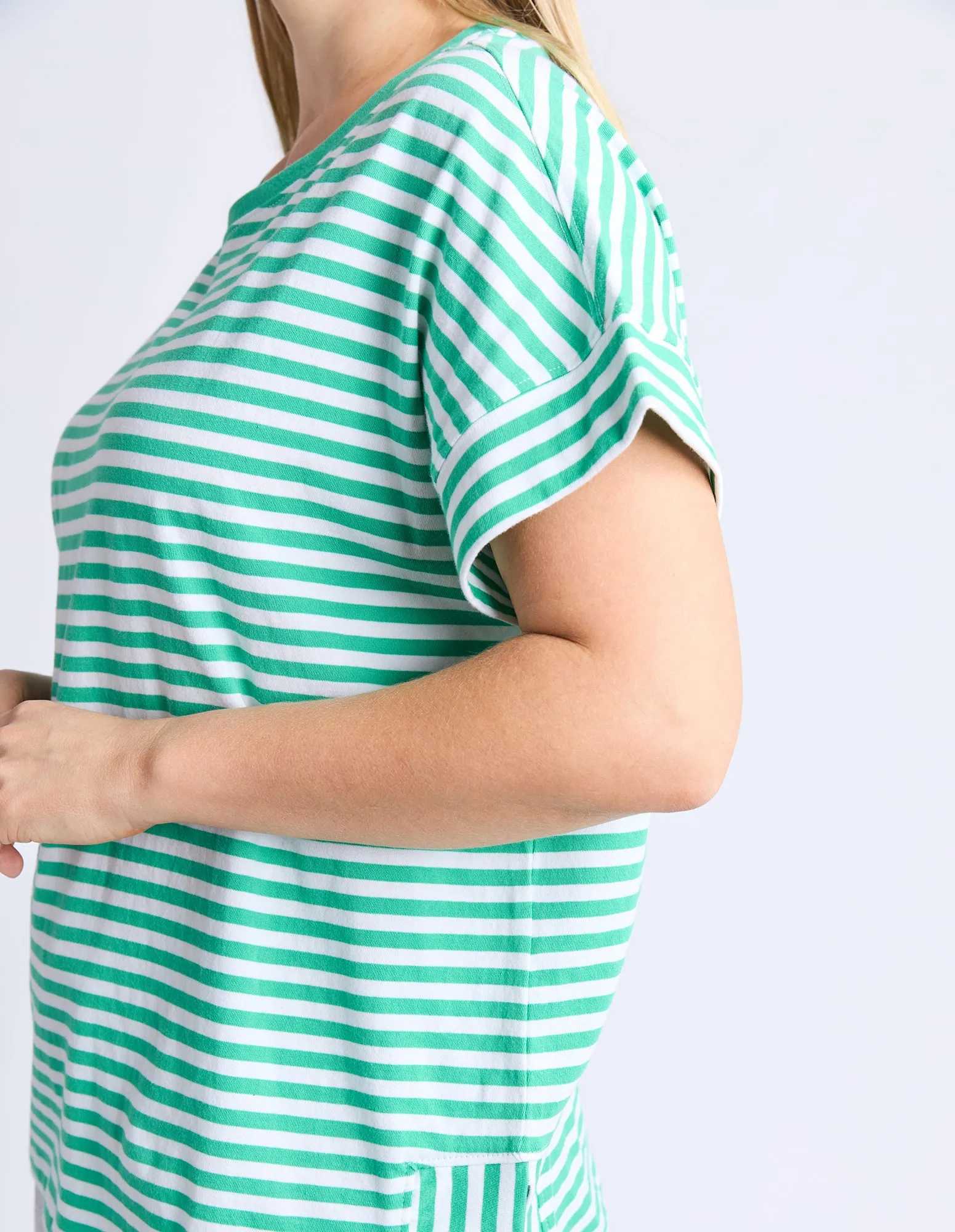 Yara Stripe Tee Green/White sold by Elm Lifestyle product image thumbnail 5