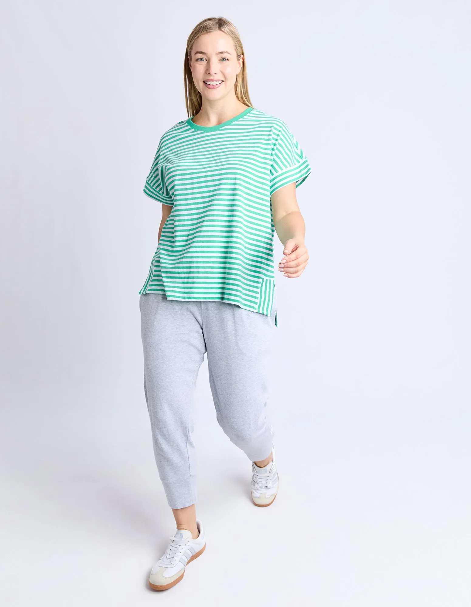 Yara Stripe Tee Green/White sold by Elm Lifestyle product image thumbnail 2