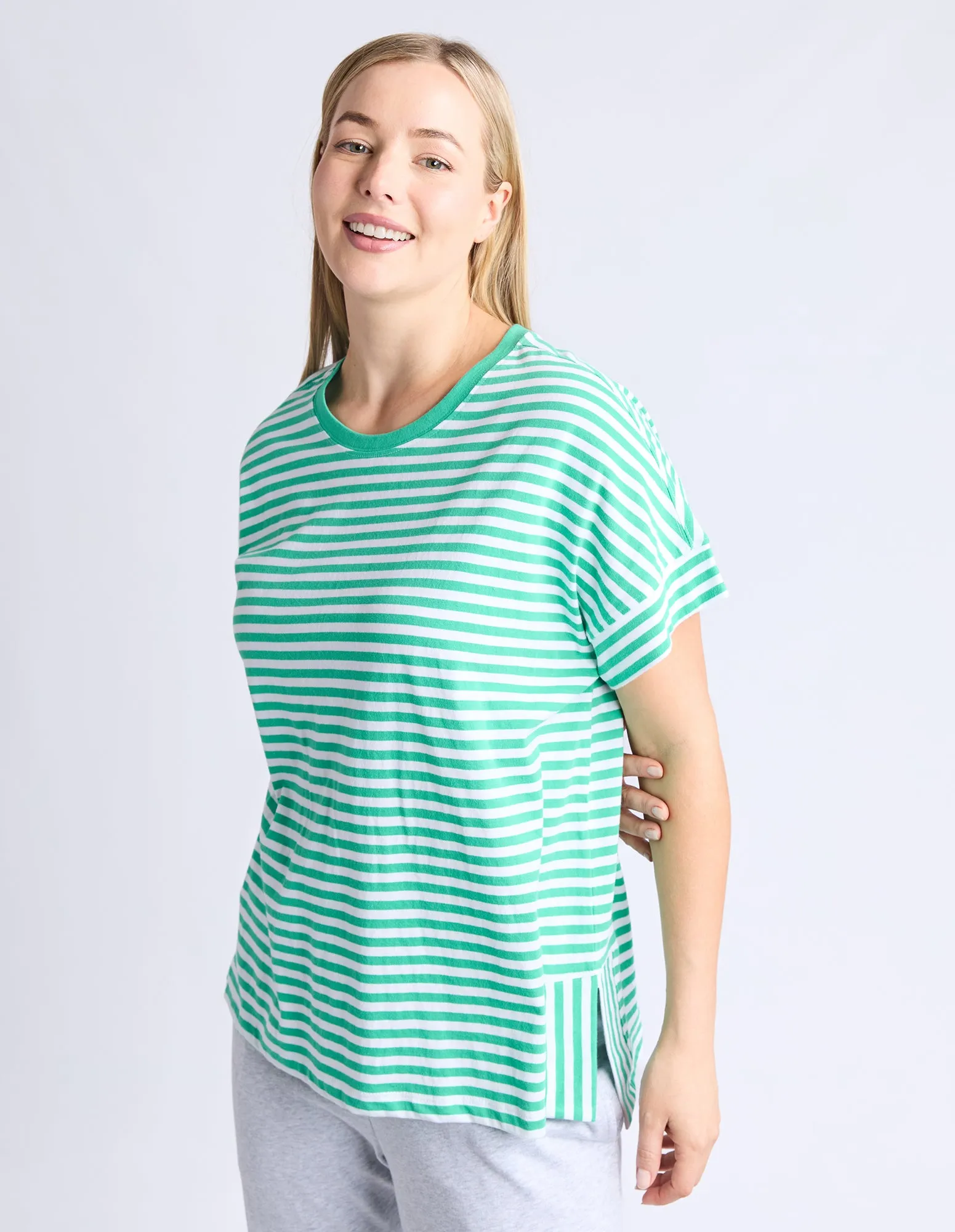 Yara Stripe Tee Green/White sold by Elm Lifestyle product image thumbnail 4