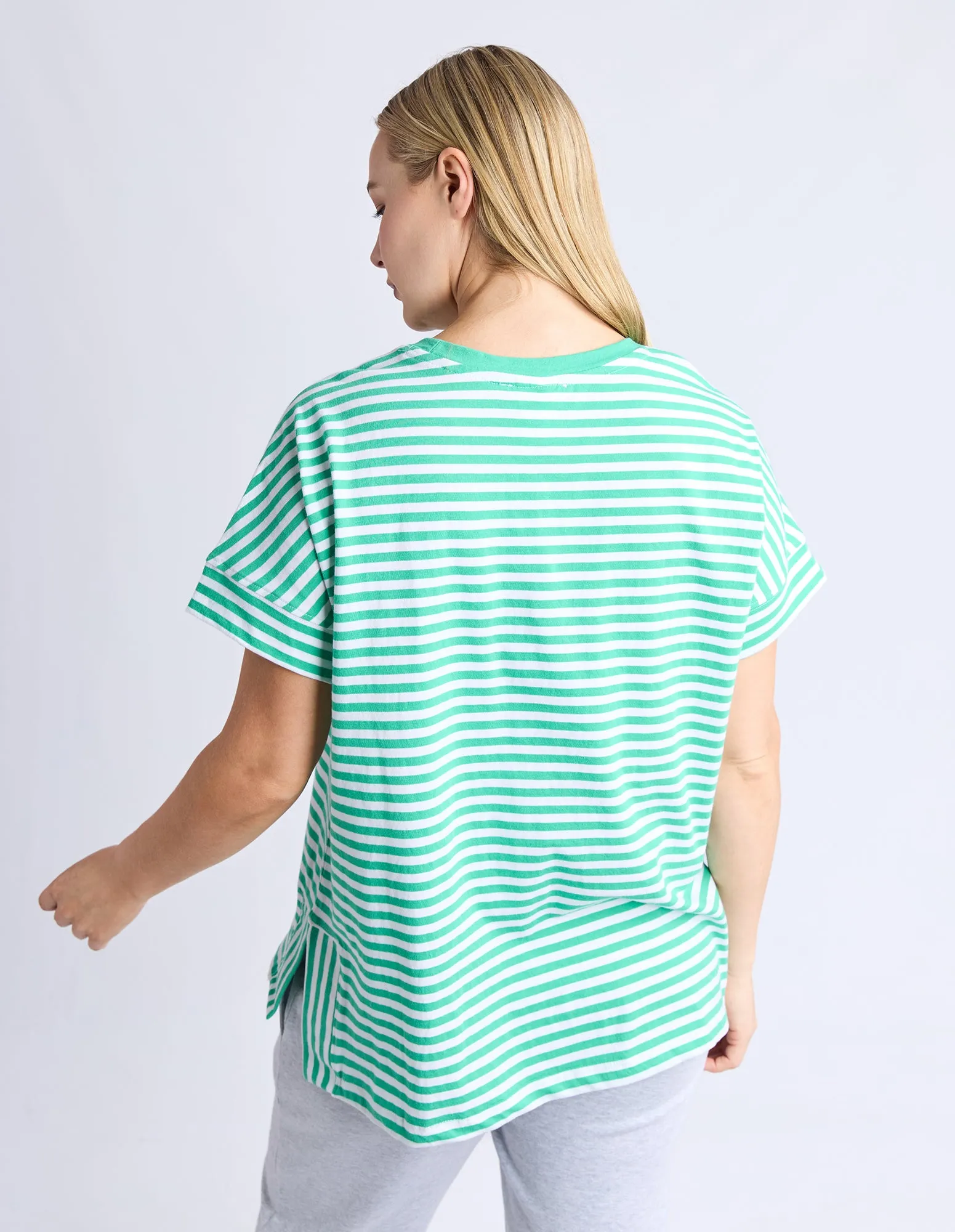 Yara Stripe Tee Green/White sold by Elm Lifestyle product image thumbnail 3