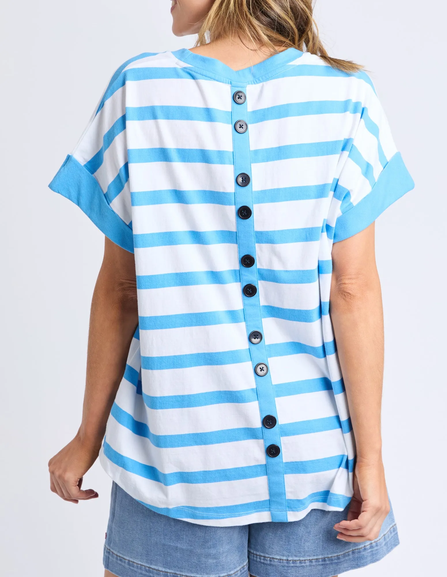Maddison Tee Azure Blue & White Stripe sold by Elm Lifestyle product image thumbnail 3