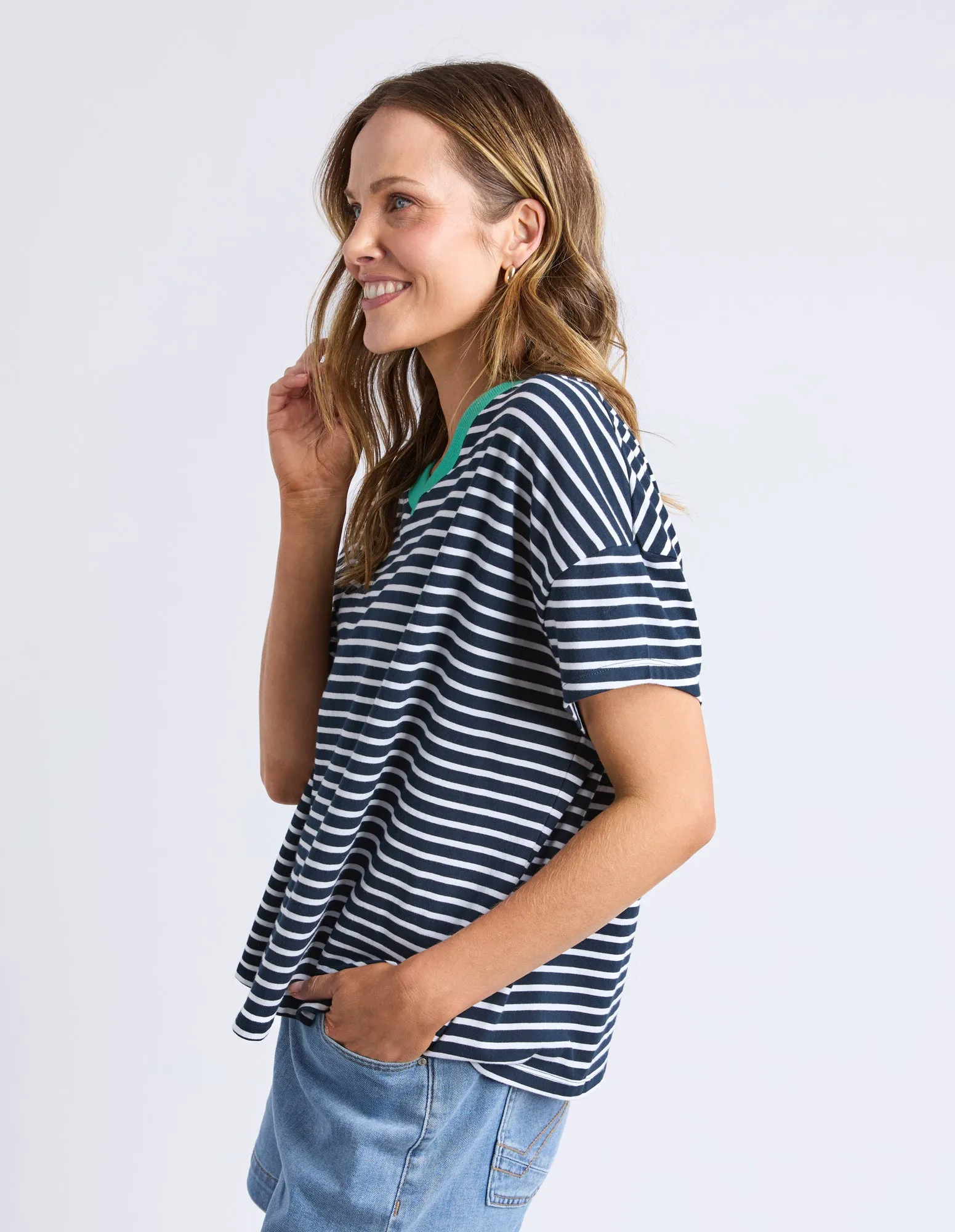 Sabrina Tee Navy & White Stripe sold by Elm Lifestyle product image thumbnail 4