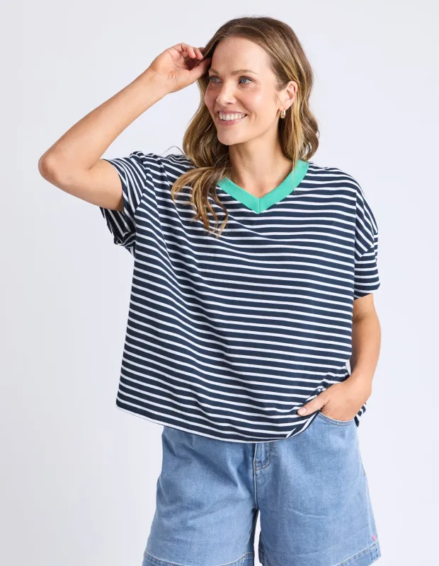 Sabrina Tee Navy & White Stripe sold by Elm Lifestyle