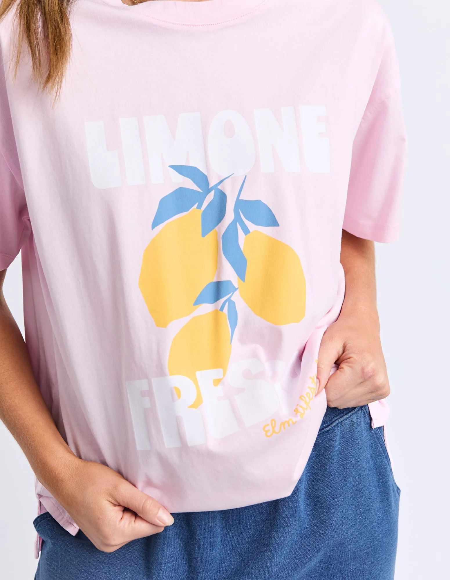 Limone Fresco Tee Pink sold by Elm Lifestyle product image thumbnail 5