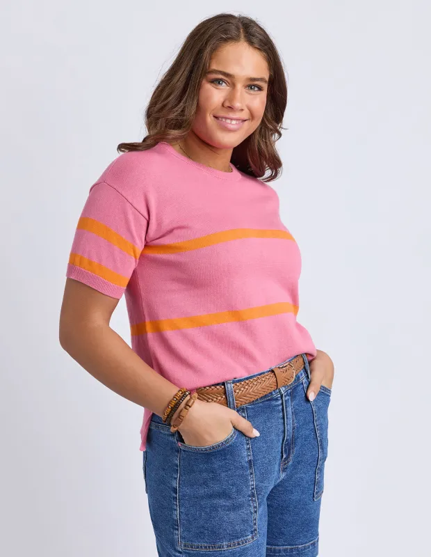 Sage Knit Chateau Rose Stripe sold by Elm Lifestyle