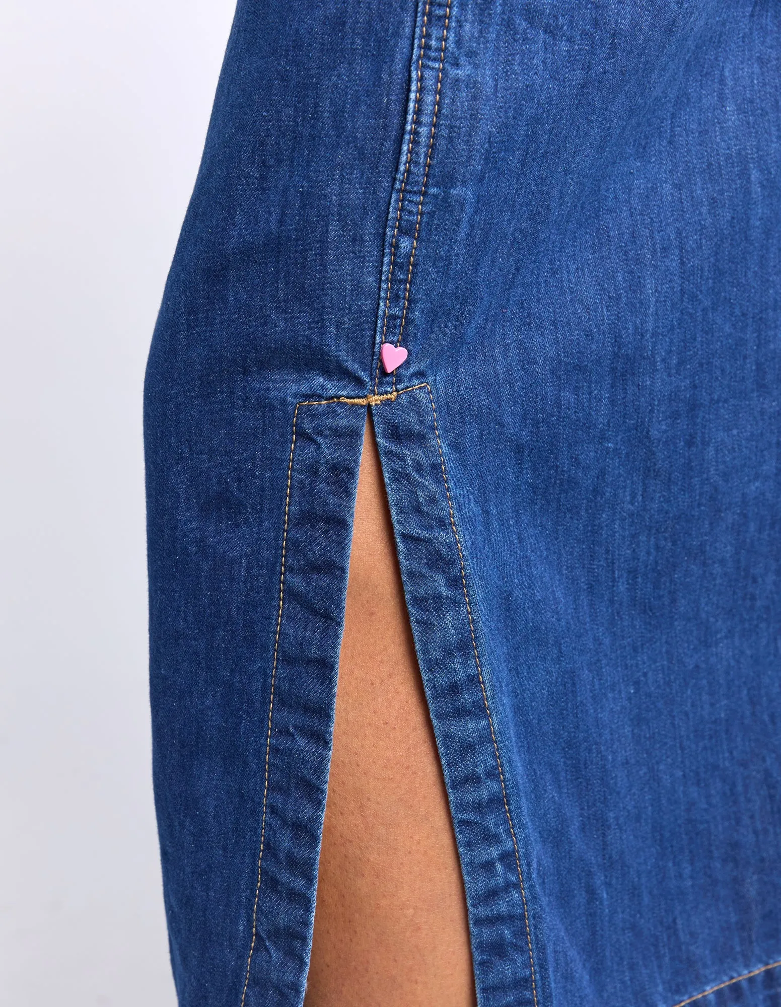 Clover Midi Denim Skirt Mid Blue Wash sold by Elm Lifestyle product image thumbnail 5