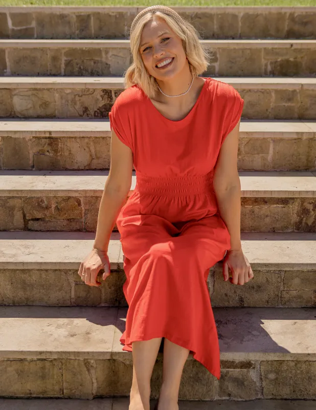 Nelle Midi Dress Poppy sold by Elm Lifestyle