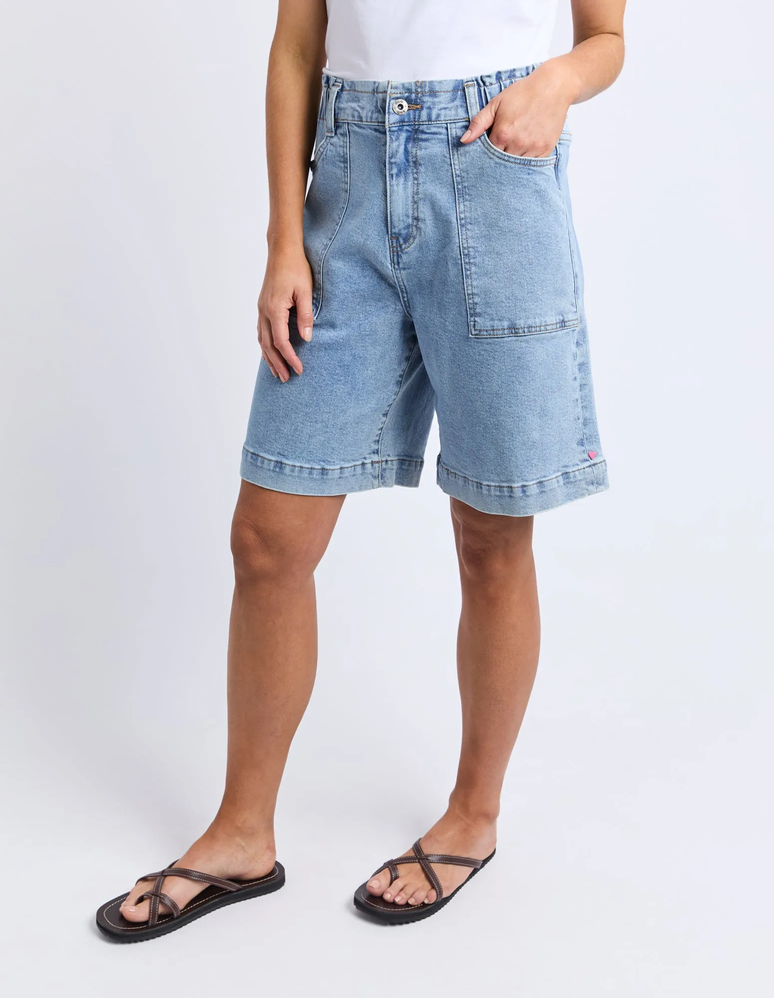 Atlas Long Denim Short Mid Blue Wash sold by Elm Lifestyle product image thumbnail 4
