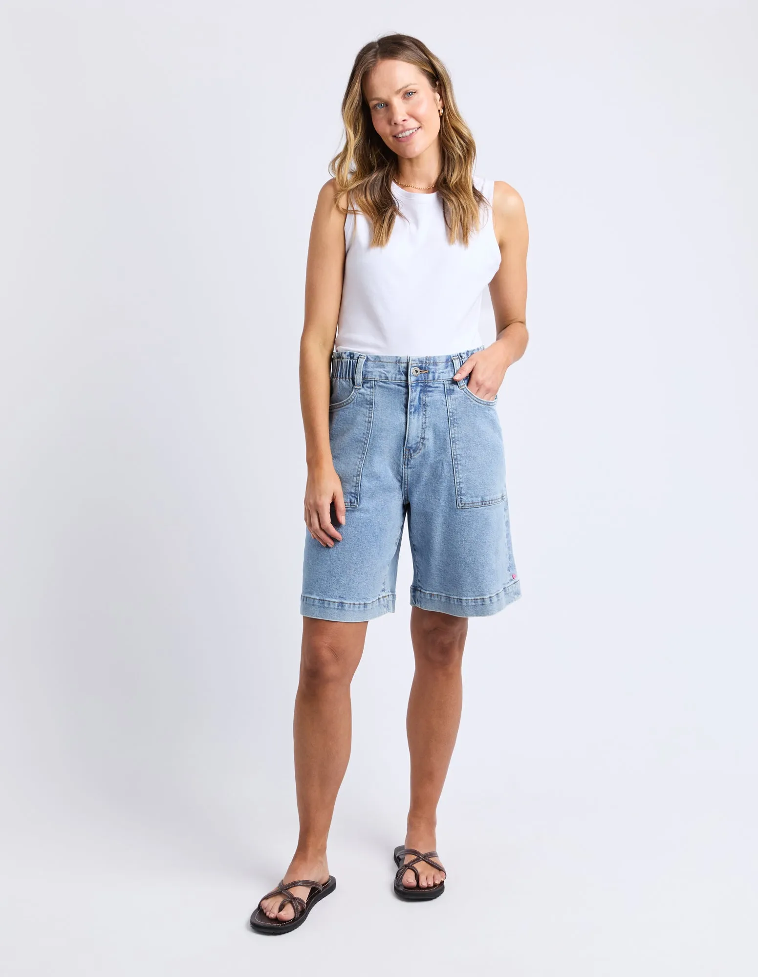 Atlas Long Denim Short Mid Blue Wash sold by Elm Lifestyle product image thumbnail 2