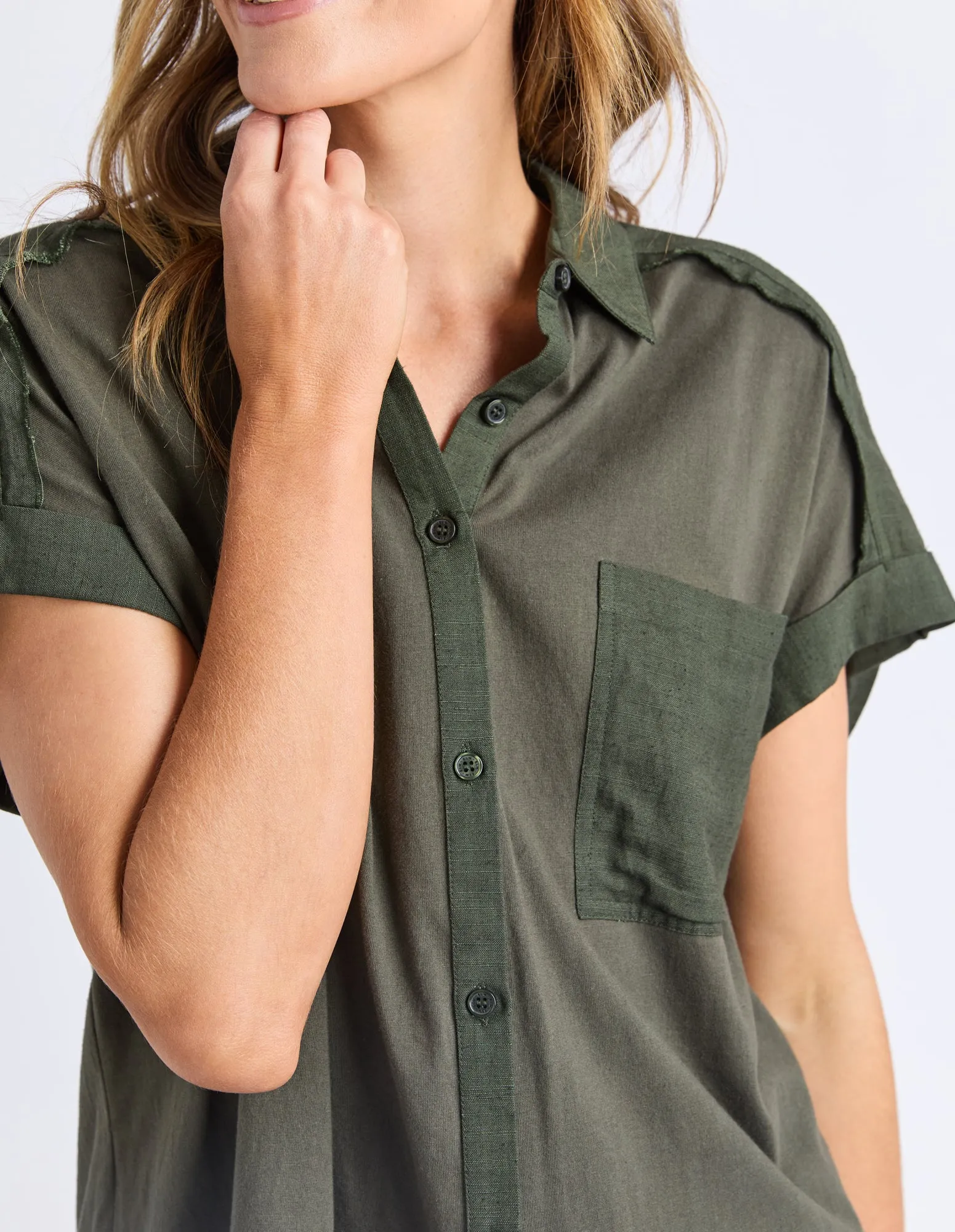 Locket Shirt Khaki sold by Elm Lifestyle product image thumbnail 5