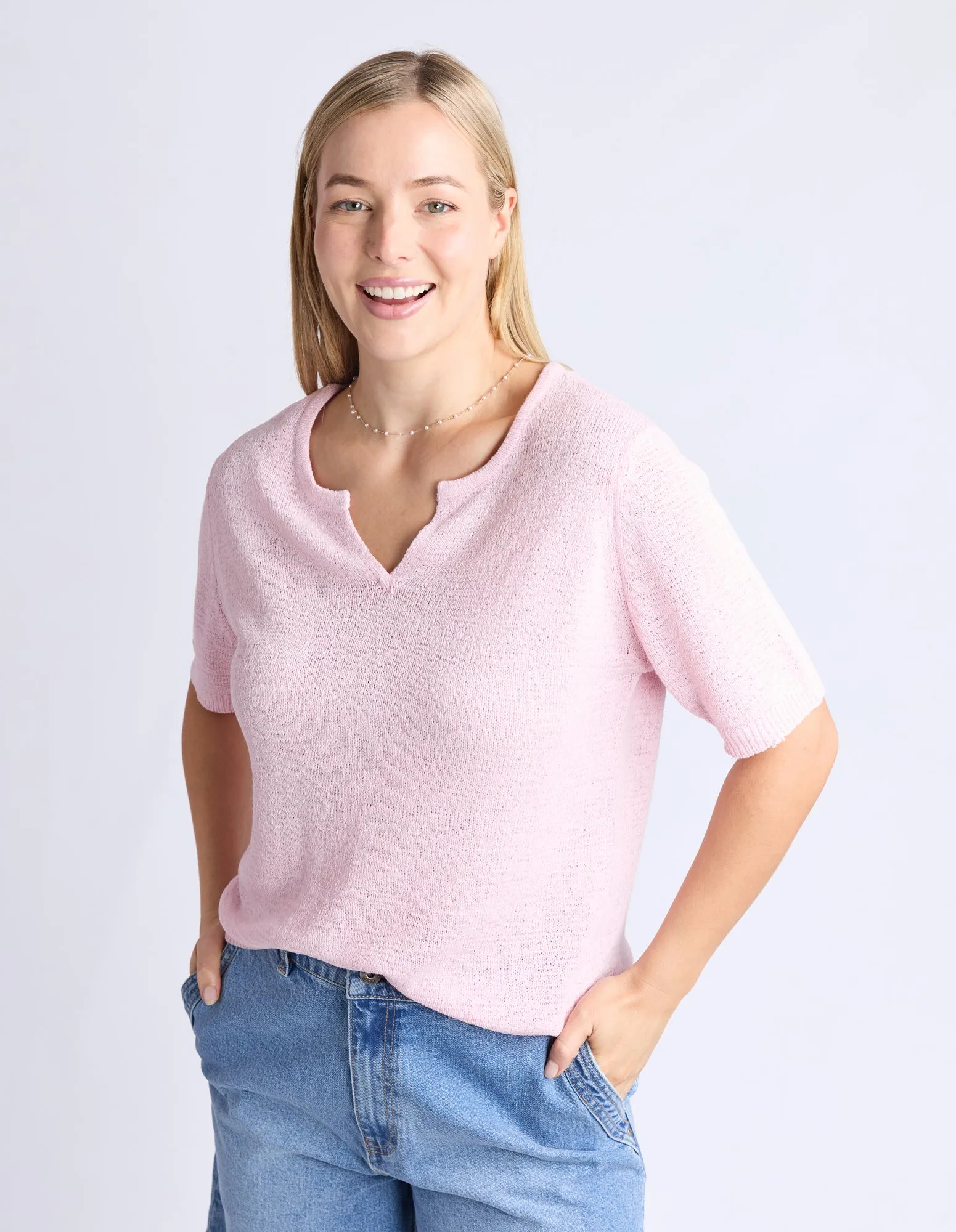 Knit Tee Pink Lady sold by Elm Lifestyle