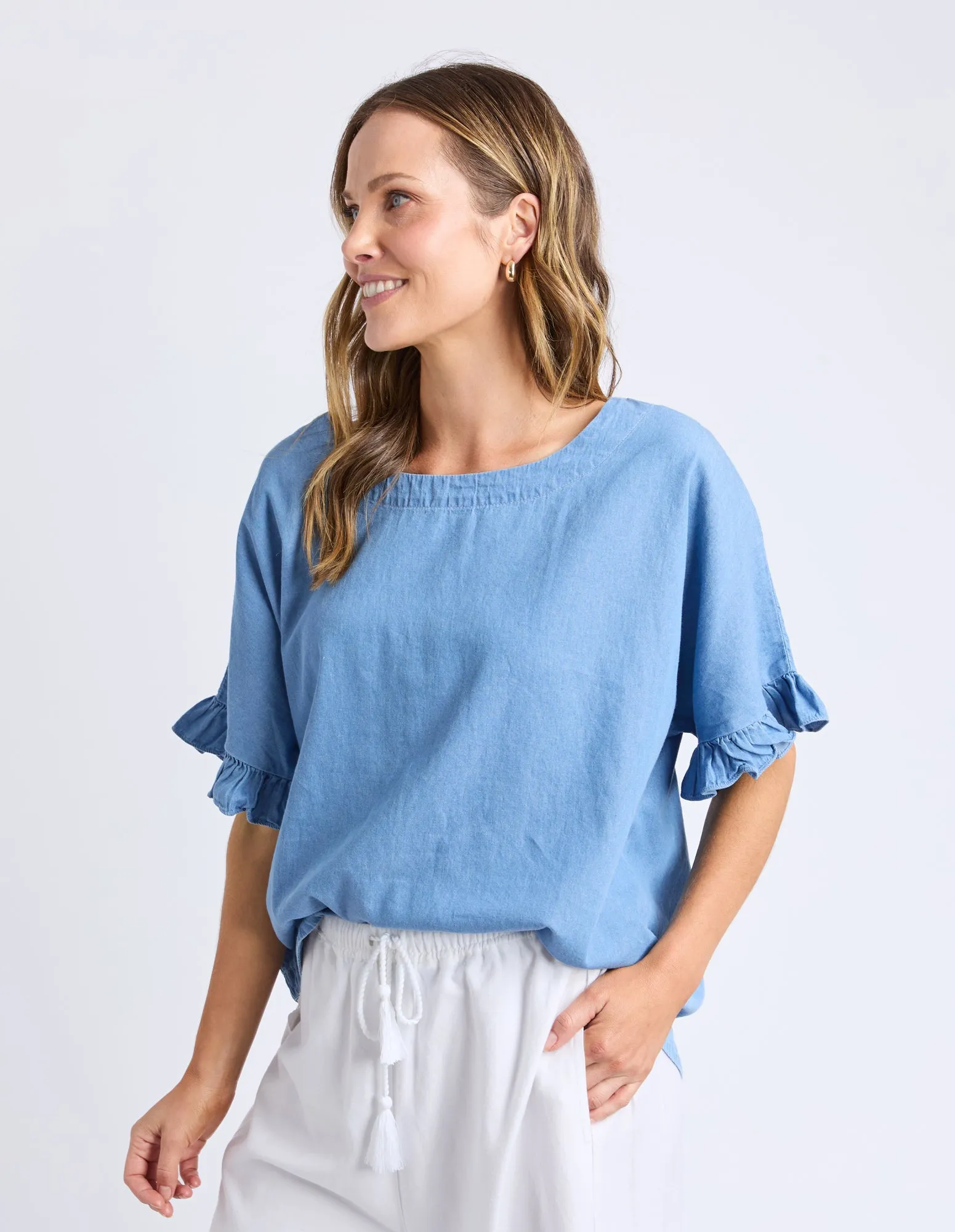 Tilda Chambray Shirt Light Blue sold by Elm Lifestyle product image thumbnail 4