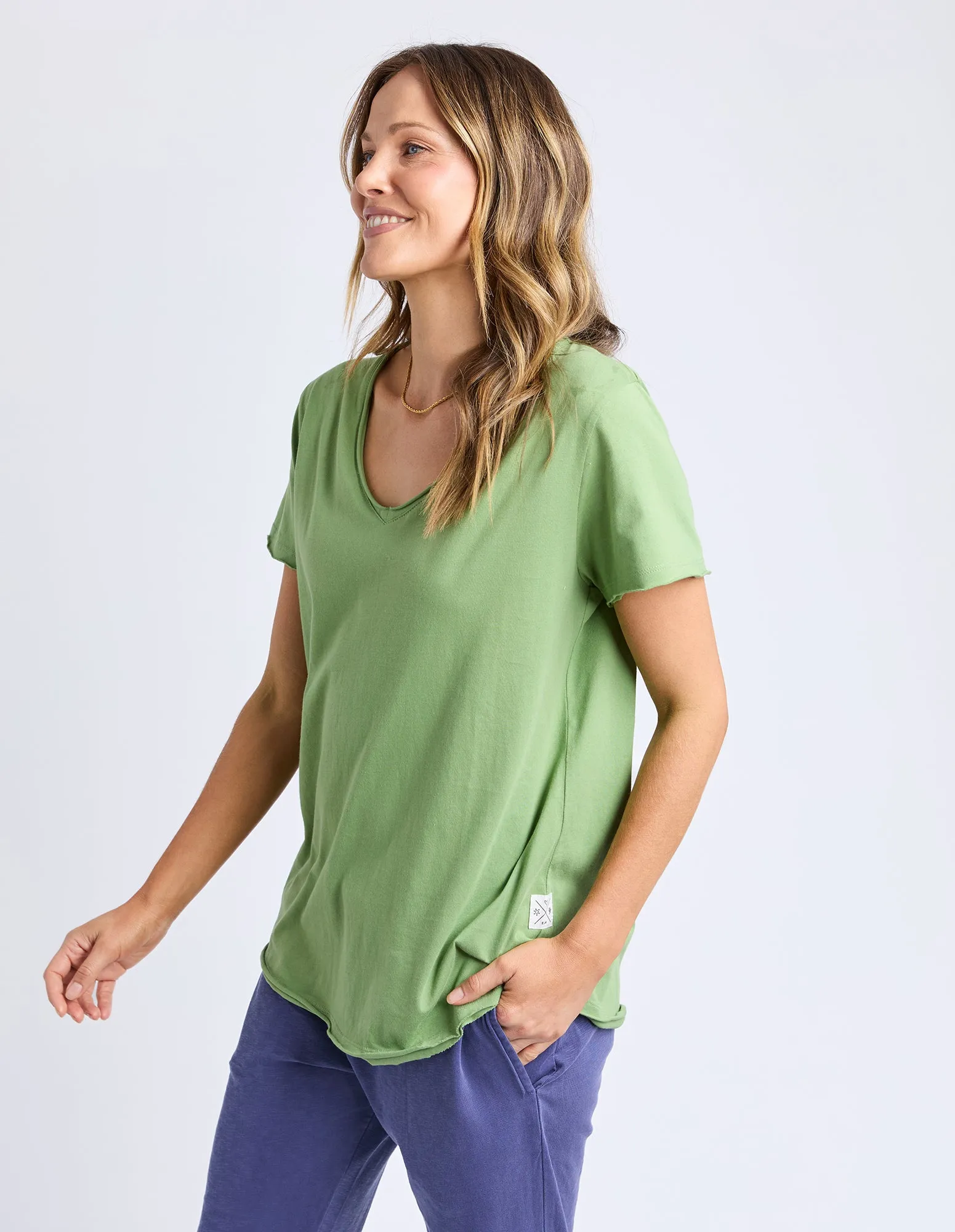 Pima Vee Tee Forest Green sold by Elm Lifestyle product image thumbnail 4