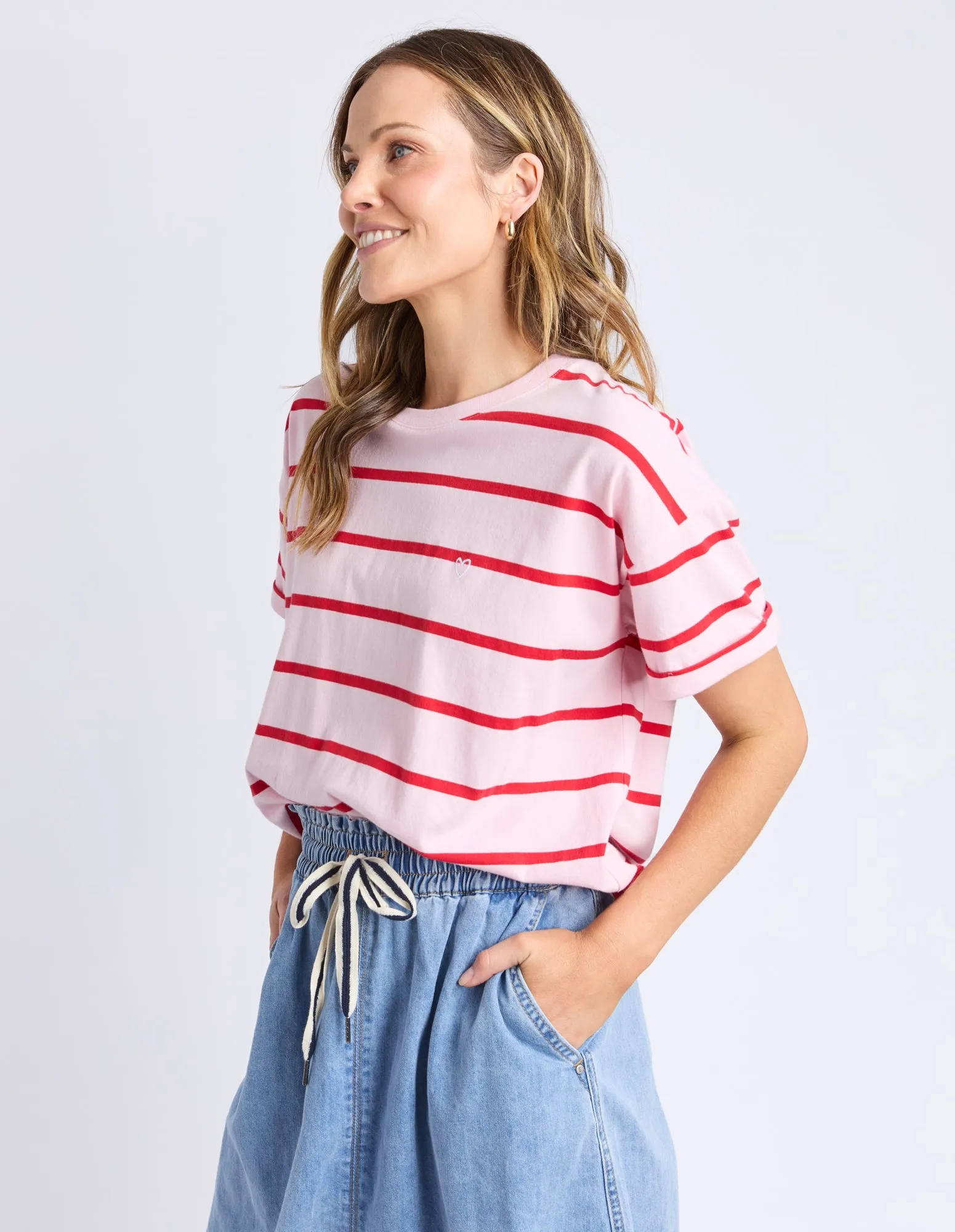 Halli S/S Tee - Stripe Pldy & Poppy Str sold by Elm Lifestyle product image thumbnail 4