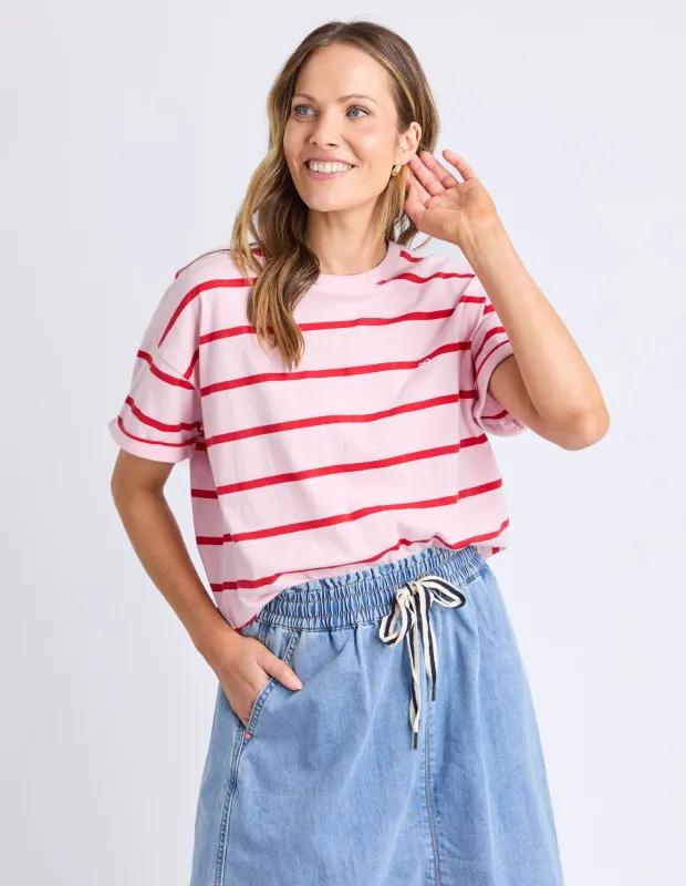 Halli S/S Tee - Stripe Pldy & Poppy Str sold by Elm Lifestyle