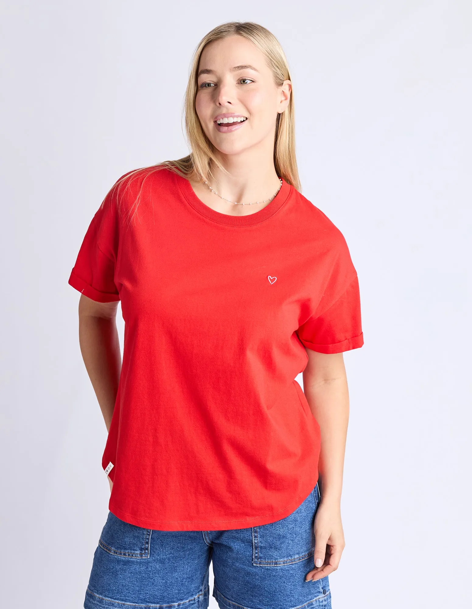 Halli S/S Tee Poppy sold by Elm Lifestyle