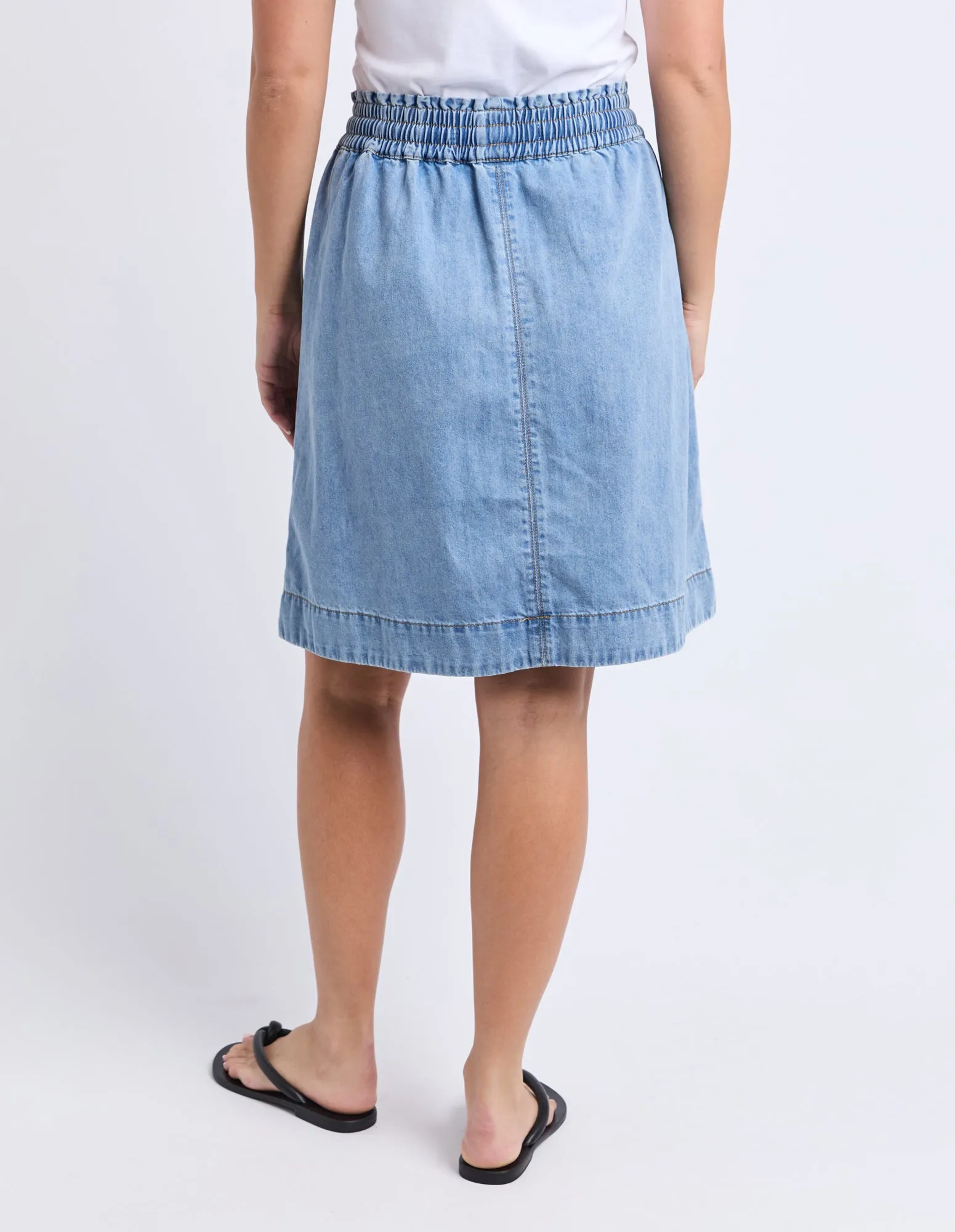 Paisley Denim Skirt Light Blue Wash sold by Elm Lifestyle product image thumbnail 2