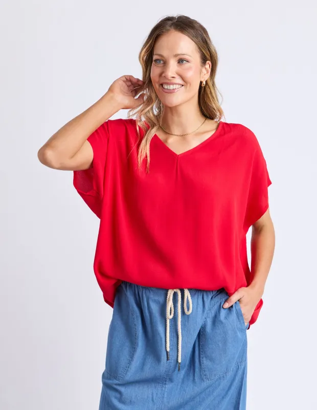 Noosa Top Poppy sold by Elm Lifestyle