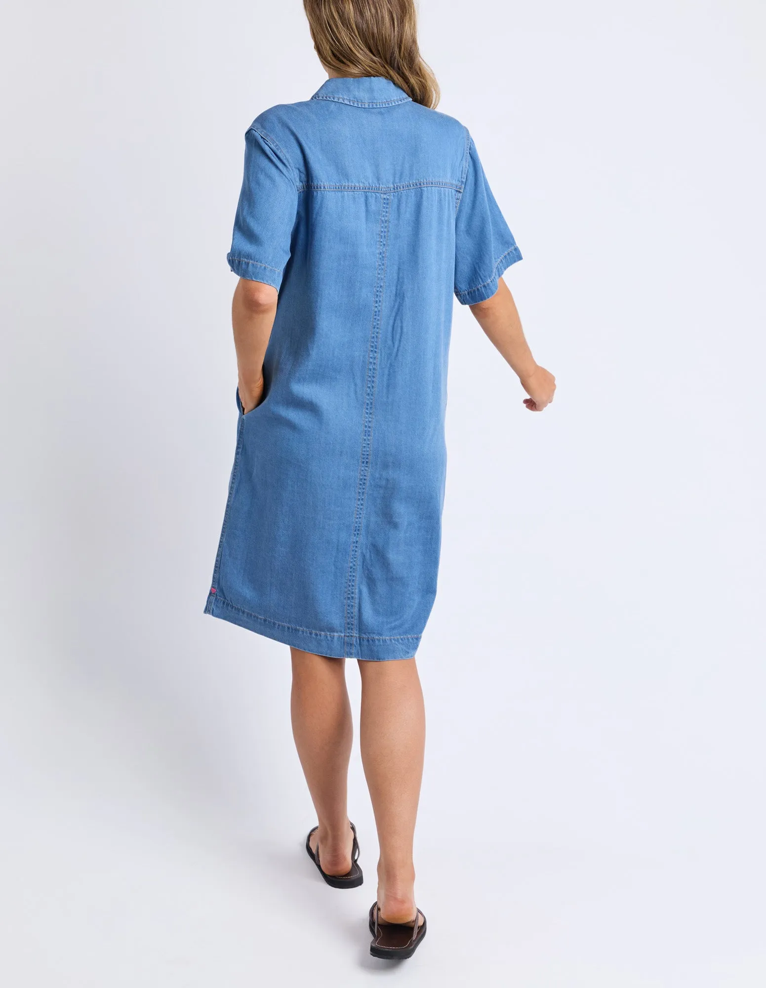 Cora Denim Dress Mid Blue Wash sold by Elm Lifestyle product image thumbnail 3