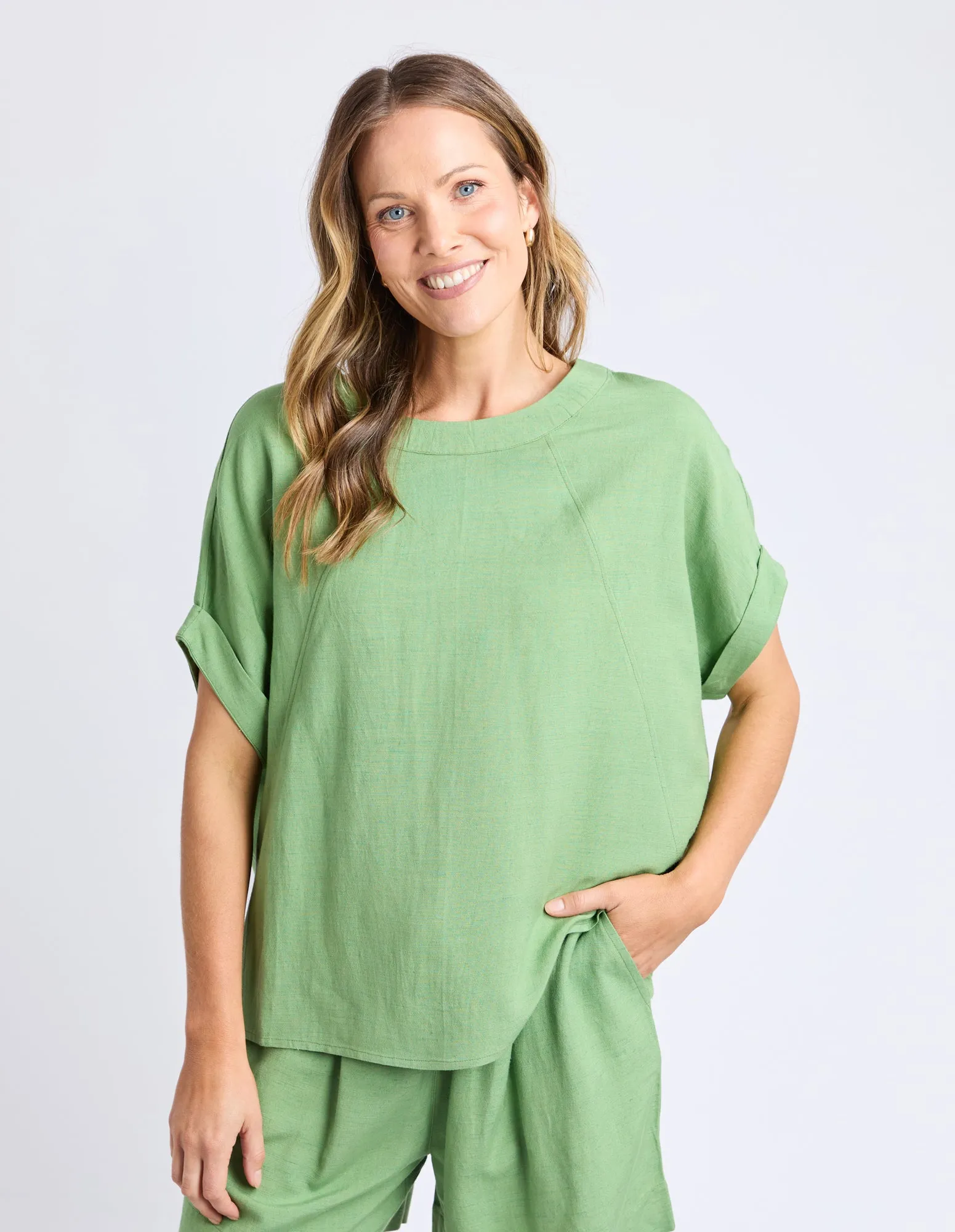 Holly Top Forest Green sold by Elm Lifestyle