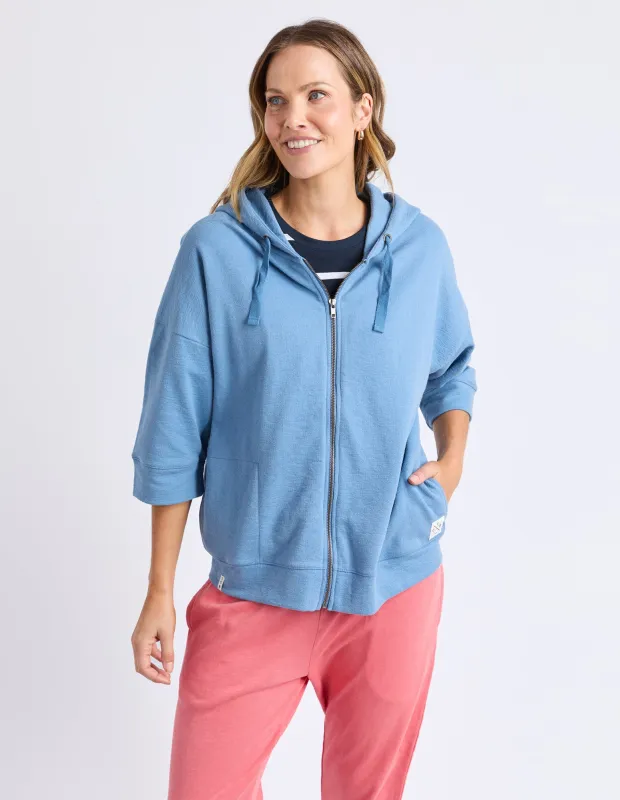 Beachy Zip Hoodie Blue Shadow sold by Elm Lifestyle